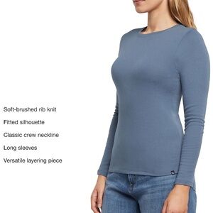 Eddie Bauer Blue Long Sleeve Crew Neck Tee